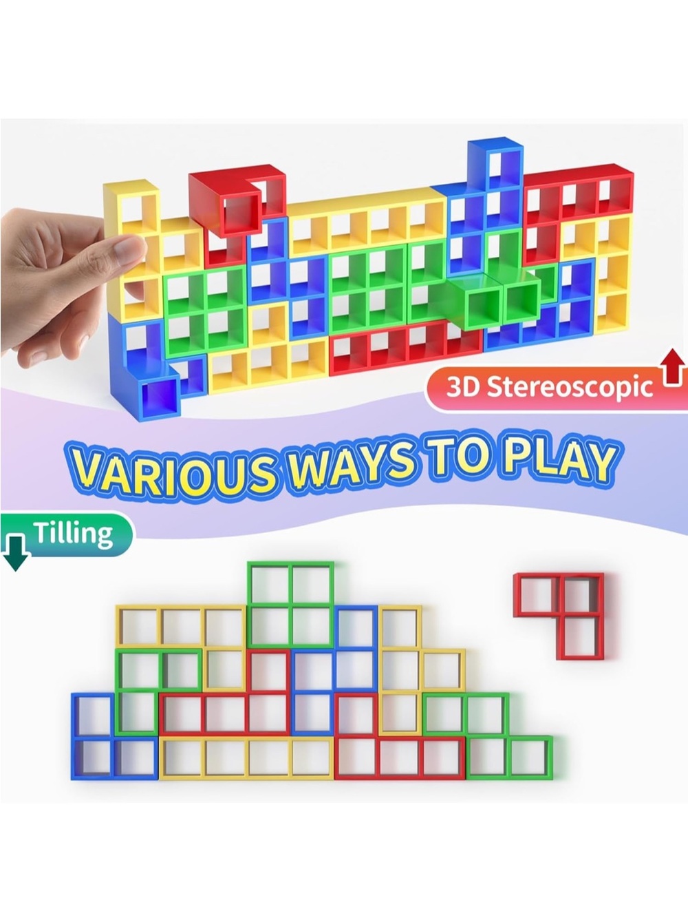 48Pcs Balance Stacking Blocks Game, Gift for Kids Ages 3-14 - Picture 3 of 4